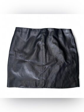 Hollister Black Faux Leather Mini Skirt
